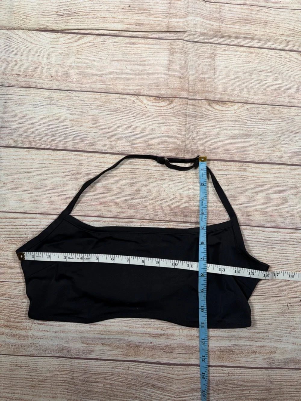 NWT Frankie's Bikinis by PINK Black Sporty Bandeau Halter Swim Top